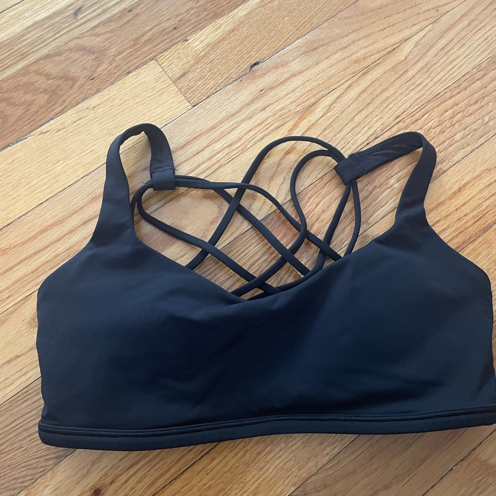 Lululemon Athletica Black Strappy Sports Bra
